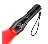 WindFire Red Light Torch, Single Mode Red Tactical Flashlight, Zoomable Red Light Hunting Torch Coyote Hog Light for Astronomy Aviation Observation
