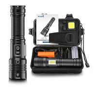 WINDFIRE Torches LED Super Bright, Rechargeable Torch 10000 Lumens, Powerful Tactical Torch Battery Powered, 7 Modes,Waterproof XHP70.2 Handheld Flashlight for Camping, Dog Walking, Emergency, Gifts