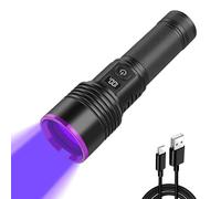WindFire UV Torch 365nm Black Light Rechargeable Blacklight Torches | LCD Display, Powerful, Ultraviolet Flashlight for Pet Urine Detection, Scorpions, Resin Curing, Bed Bugs