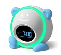 Windflyer OK to Wake Clock for Kids, Sleep Training Clock with Night Light and Sound Machine, Kids Alarm Clock for Bedrooms, Blue