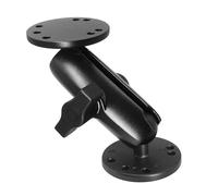WINDFRD Aluminum 1" Double Ball Mount with Two AMPS Round Plates, B Size Ball Mount, Double Socket Arm with 1 inch / 25mm / B Size Ball Adapters, Compatible with RAM, Arkon, iBolt and More