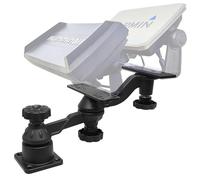 WINDFRD Aluminum Dual Fish Finder Mount, Marine Electronics Mount with Reinforced Adjustable Arm for 5"-9" Dual Fish Finder Screen, Compatible with Garmin, Lowrance, Humminbird and More