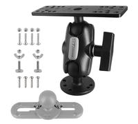 WINDFRD Aluminum Fish Finder Mount with 1.5" C Size Ball, Weather-Shield Short Arm Surface&Track Mount, Marine Depth Finder Holder for Boat Kayak, Compatible with Garmin, Lowrance and Humminbird