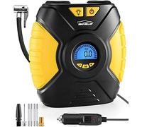 WindGallop Digital Car Tyre Inflator Air Compressor 12v Tyre Pump Air Pump for Car Boot Accessories Automatic Electric Tyre Inflation with Air Pressure Gauge Valve Adaptors LED Light