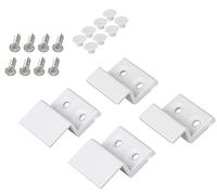 Windhager 03547 Hanging Bracket Set, Mounting Set for Insect Protection Tenter Frame, Mounting Bracket, Frame - Bracket, Pack of 2, White