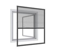 Windhager Expert Pleated Ultra Flat Insect Windows, Fly Screen, Mosquito Protection, Can Be Shortened, 100 x 120 cm, Anthracite, 03243, Polyester, Charcoal