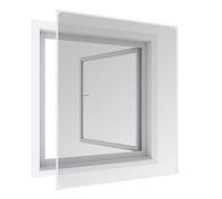 Windhager Insect Protection Magnetic Window Magnetic Frame for Windows Fly Screen Mosquito Screen Tool-Free Assembly Black 100 x 120 cm 04300 White