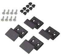 Windhager Insect Protection Mounting Bracket Set, Mounting Set for Insect Protection Tension Frame, Mounting Bracket, Frame Angle, Pack of 4, Anthracite