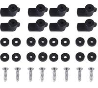 Windhager Insect Protection Sash Set for Windows, Sash Sash Assembly Set, Rotary Latch, Fly Screen, 4 Pieces, Anthracite, 03907 (Pack of 2)