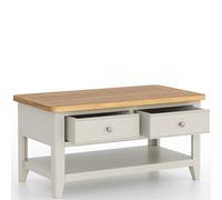 Windham Painted Coffee Table 2 Drawers Rest Relax Grey Z