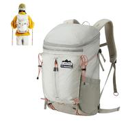 windhike Naturehike Helium 20L Lightweight Hiking Backpack, Waterproof Durable Outdoor Backpack with 3D Airflow Back Panel, Portable Mountain Camping Travel commuting Backpack for Men Women (white)