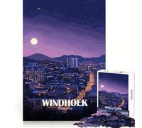 Windhoek Namibia Cityscape at Night 1000 Piece Jigsaws for Teenagers Logic Practice Easy Enjoyment Clean Edges Meaningful Gift (50x75cm)