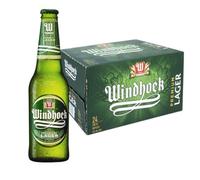 Windhoek Premium South African Lager | Beer bottles | 330ml (Pack of 24)
