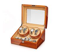 Winding Box Watch Winders,Wood Watches Storage Box Automatic Mechanical Watches Winder Silent Motor Watch Shaker Solid Wood Watch Winding Case
