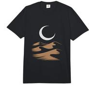 Winding Desert Path Under Crescent Moon Landscape Art Comfort Colors Adult Heavyweight T-Shirt