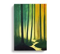 Winding Forest Path No.1 Canvas Print | Gallery Wrapped 30mm Frame Wall Art | 30x20 inches | Ready to Hang | Modern Landscape Picture | Living Room Bedroom Lounge Office