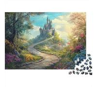 Winding Path,Fairytale Castle Jigsaw Puzzles. 52x38cm/1000pcs Whimsical Challenge Toy for Educational Games Gifts