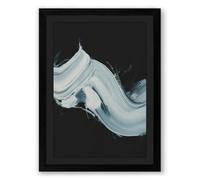 Winding Path Through Darkness Minimalist Framed Wall Art Print A1 (84.1×59.4cm) Black, Wall Decor for Living Room, Bedroom, Office & Home, Ready to Hang, Art Gift