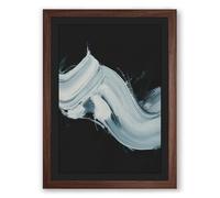 Winding Path Through Darkness Minimalist Framed Wall Art Print A1 (84.1×59.4cm) Walnut, Wall Decor for Living Room, Bedroom, Office & Home, Ready to Hang, Art Gift