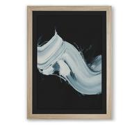 Winding Path Through Darkness Minimalist Framed Wall Art Print A4 (29.7×21cm) Oak, Wall Decor for Living Room, Bedroom, Office & Home, Ready to Hang, Art Gift