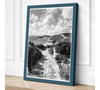 Winding River Landscape Canvas Wall Art Print 24x16 Inch