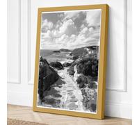 Winding River Landscape Canvas Wall Art Print 30x20 Inch
