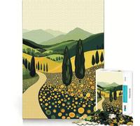 Winding Road Through Hills Adults 1000 Piece Jigsaw Puzzle Focus Memory Game Zero Gap Compact Fun for Family Game Time (38x26cm)