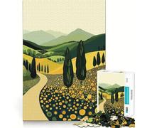 Winding Road Through Hills Jigsaw for Teenagers1000 Pieces Mind Skill Play Laser Cut for Flawless Fit Quiet Time Mind Exercise at Home (38x52cm)