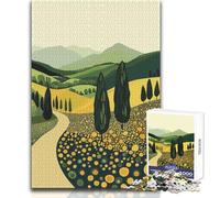 Winding Road Through Hills Puzzles for Teenagers 1000 Pieces Problem Solving Educational Fun Wonderful Thoughtful Present Option Size 38x26cm