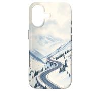 Winding Snowy Highway Design Case for iPhone 17