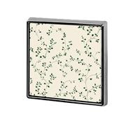 Winding Vine Pattern Tiny Sage Green Leaves Unisex Brooches & Pins Square Lightweight Lapel Badge Jewelry for Clothing Shawl Hat