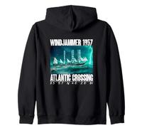 Windjammer 1957 - Atlantic Crossing In A Storm Zip Hoodie
