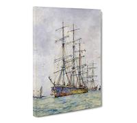 Windjammer Ship Vol.6 By Henry Scott Tuke Canvas Print | Gallery Wrapped 30mm Frame Wall Art | 30x20 inches | Ready to Hang | Classic Seascape Picture | Living Room Bedroom Lounge Office