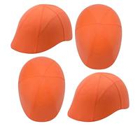 Windkream 4 Pcs Equestrian Riding Helmet Cover Warm Hunter Orange Helmet Cover Plush Winter Horse Riding Helmets for Hunting Outdoor Accessories