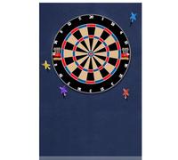 Windkream 6 Pcs Dart Board Wall Protectors, Dark Blue Felt Cork Backer, Ideal for 17.75/18 Inch Dartboards, Safe Removal, Easy Installation, Enhanced Protection