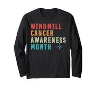 Windmill Cancer Noise Survivor Awareness Gift Anti Trump Long Sleeve T-Shirt
