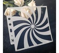 Windmill DIY Hollow Design PET Plastic Stencil Painting Templates Stencils, Perfect for Textile Design, Wall Decoration, Window, Paper, Scrapbooking, Kids Crafting, 13x14cm/5.12x5.51in