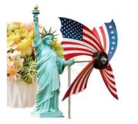 Windmill for Yard,250Th Patriotic Rotating Ground Sign | American Flag Pattern Garden Wind Spinners,for Home Seasonal Decoration Porch Balcony Deck Poolside Farmhouse