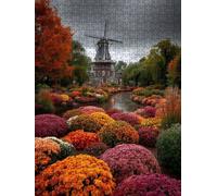 Windmill Garden Classic Jigsaw Puzzle 2000 Piece for Adults BLQSBGA1-150