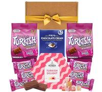 Windmill Gifts Turkish Delight Gift Box Bundle with x6 Frys Turkish Delight Bars, x2 Chocolate Turkish Delight Bags, x3 Chocolate Cream Bars and Bond's Rose and Lemon Turkish Delight Box