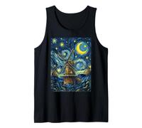 Windmill Holland Netherlands Starry Night Art Present Tank Top