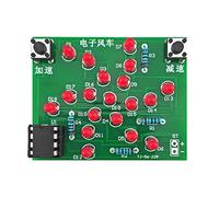 Windmill Kit DIY Electronic Funny Rotating Light Kit DIY Adjustable Speed Practice Board for Training Soldering