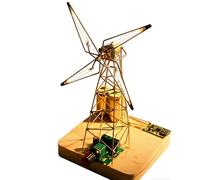 Windmill-Style Night Light DIY Kit, Rotating Creative Tabletop Lamp with Pre-Shaped Copper Wire, Semi-Finished DIY Kit Night Lamp for Craft Enthusiasts
