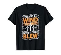 Windmill Tech, What is A Wind Turbines Favorite Color Blew T-Shirt