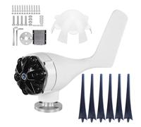 Windmill Turbines Generator 6 Blade 800W High Efficiency Slow Startup Speed Low Vibration AC Permanent Magnet Synchronous Generator for Boats Cabins Mobile Houses Nylon Fiber (12V)