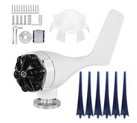 Windmill Turbines Generator 6 Blade 800W High Efficiency Slow Startup Speed Low Vibration AC Permanent Magnet Synchronous Generator for Boats Cabins Mobile Houses Nylon Fiber (24V)