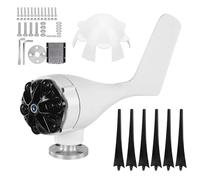 Windmill Turbines Generator 6 Blade 800W High Efficiency Slow Startup Speed Low Vibration AC Permanent Magnet Synchronous Generator for Boats Cabins Mobile Houses Nylon Fiber (12V)