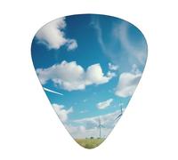 windmills Patterned Guitar Picks - 12-Piece Set with 3 Different Thicknesses, Suitable for Electric and Acoustic Guitars