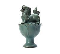 Windmilne Backflow Incense Burner Ancient Mythical Beasts and Lotus Designs Incense Holder Exquisite Ceramic Incense Burner