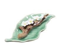Windmilne Backflow Incense Burner Handicraft Incense Holder Horizontal Incense Burner Porcelain Censer Incense Stick Stand (C)